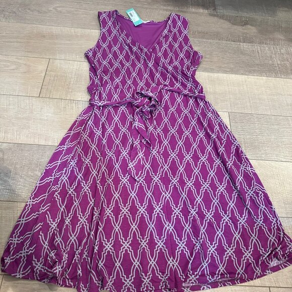 41 HAWTHORN WOMENS PURPLE KASSIDY FAUX WRAP DRESS NEW LARGE - Picture 1 of 9
